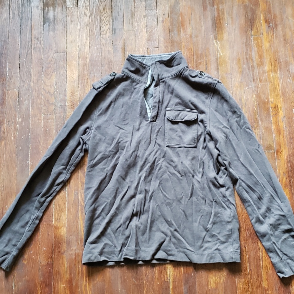 Banana Republic Quarter-Zip Shirt with Epaulets